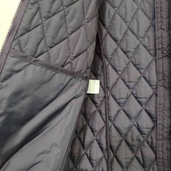 Eddie Bauer Quilted Jacket Purple Grape Color Front Zip Womens size Medium - Picture 7 of 10